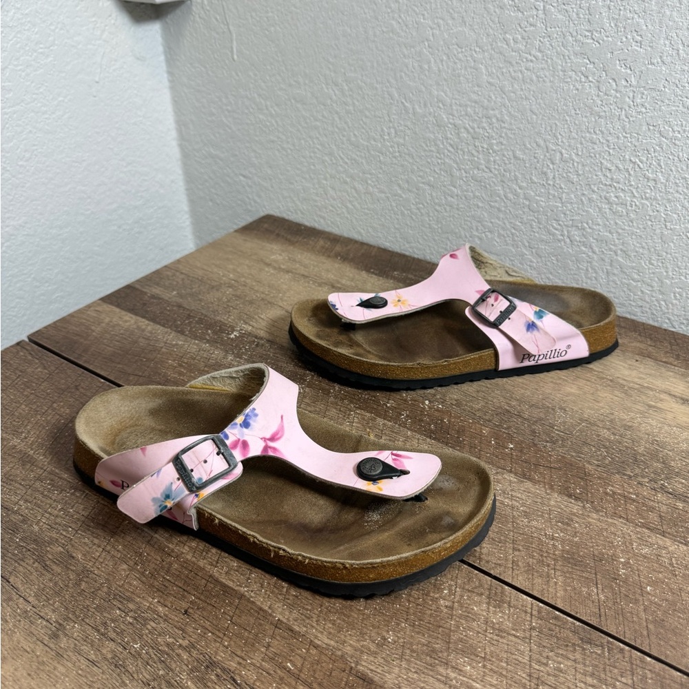 Birkenstock‎ Papillio Gizeh Feathers Leather Sandals Size 9 EU(40)